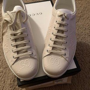 White leather Gucci sneakers for men size 12